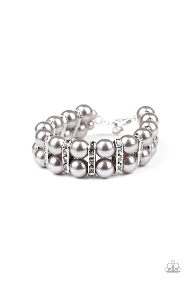 Paparazzi Bracelet ~ Glowing Glam - Silver