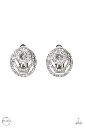 Paparazzi Earring ~ Epic Epicenter - White