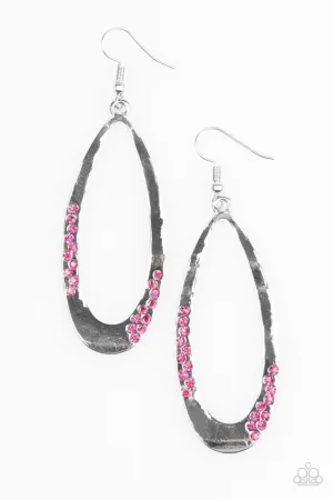 Paparazzi Earring ~ Sparkling Since Birth - Pink