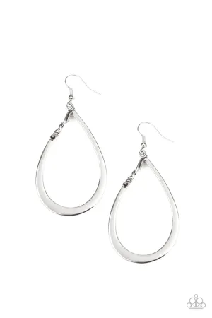 Paparazzi Earring ~ Very Enlightening - Silver