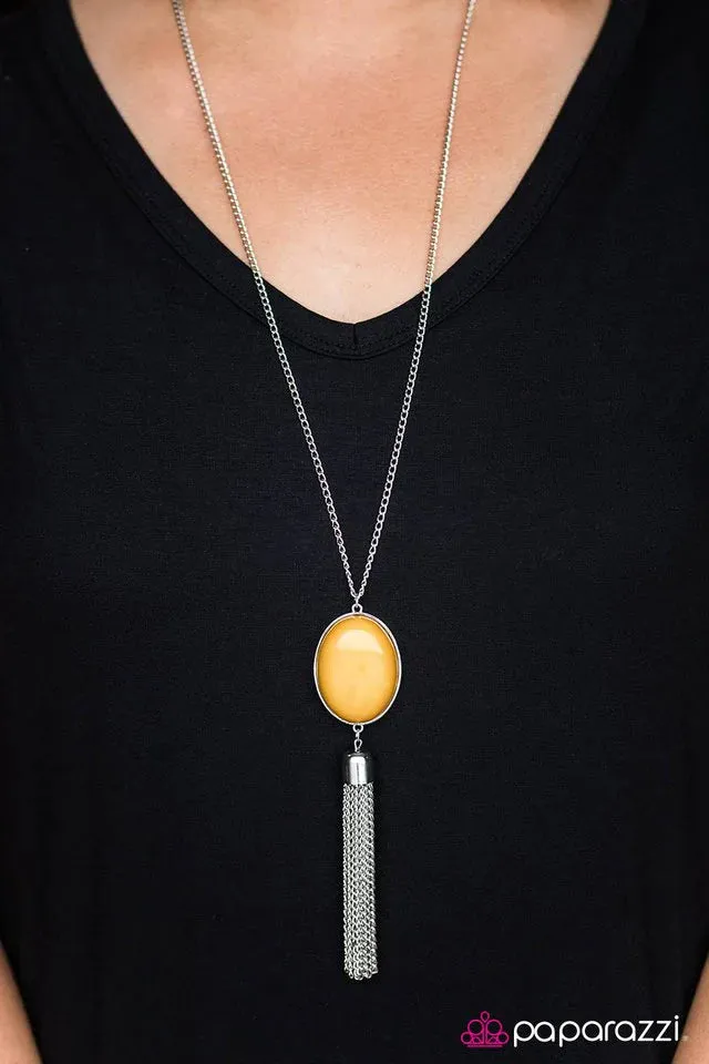 Paparazzi Necklace ~ Wayward Wanderer - Yellow