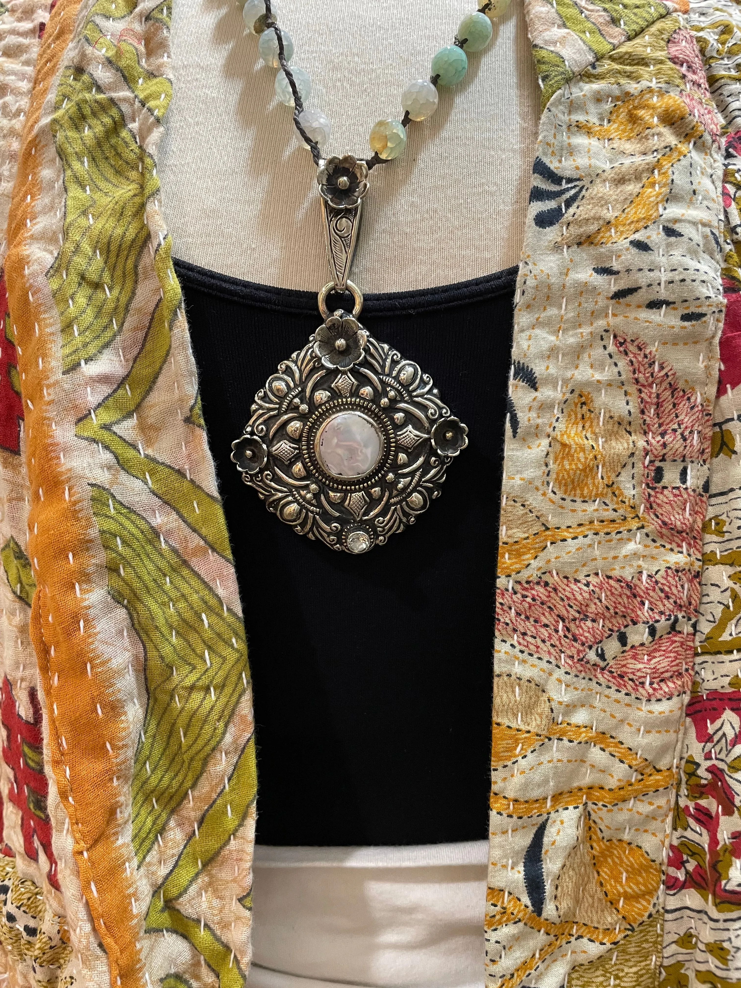 Pearl Flower Necklace by Tara Gasparian