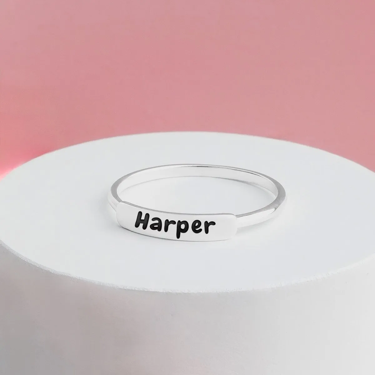 Personalized Name Bar Ring