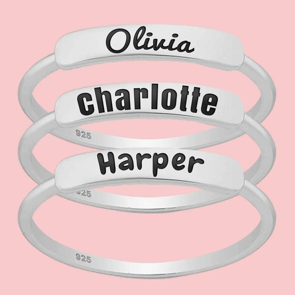 Personalized Name Bar Ring