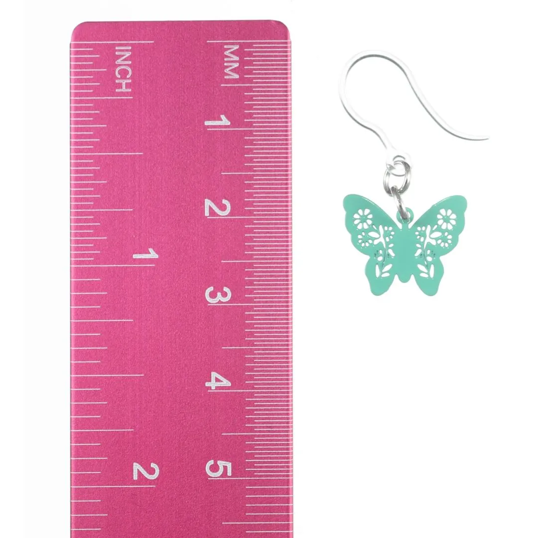 Petite Butterfly Dangles Hypoallergenic Earrings for Sensitive Ears Made with Plastic Posts