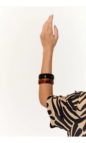 Riley Resin Bangle Black