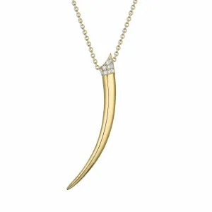 Sabre Pendant - Yellow Gold Vermeil & Diamond Pavé