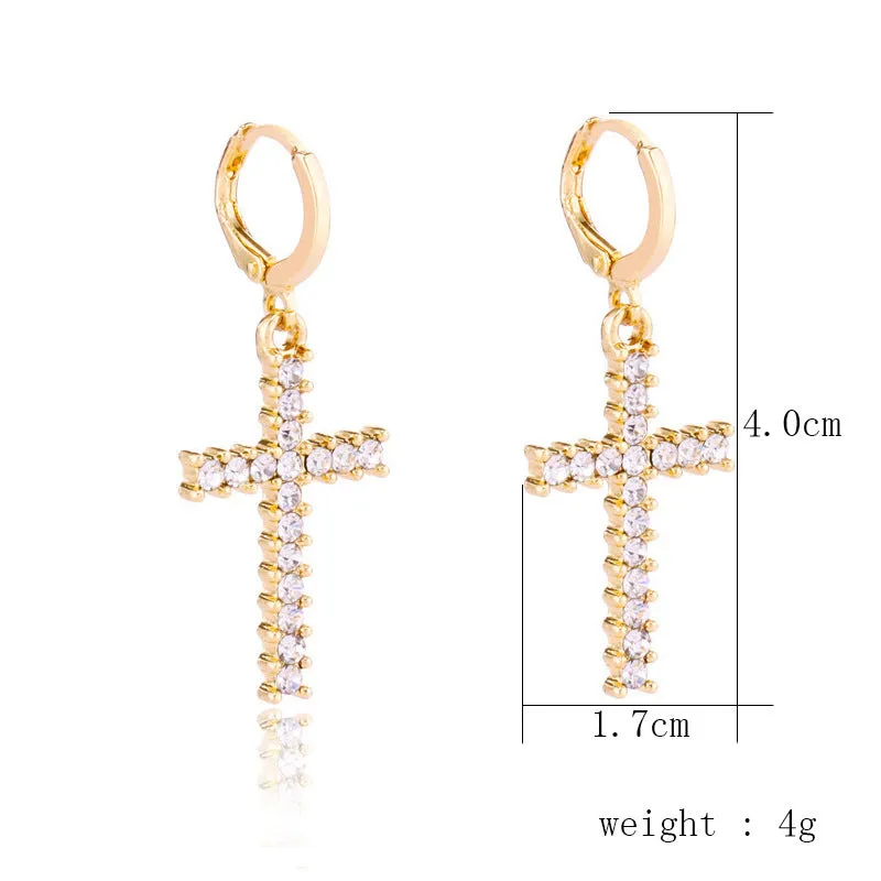 Simple And Stylish Cross Earrings