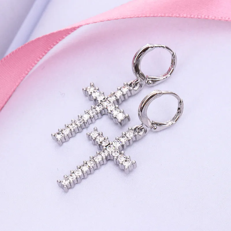 Simple And Stylish Cross Earrings