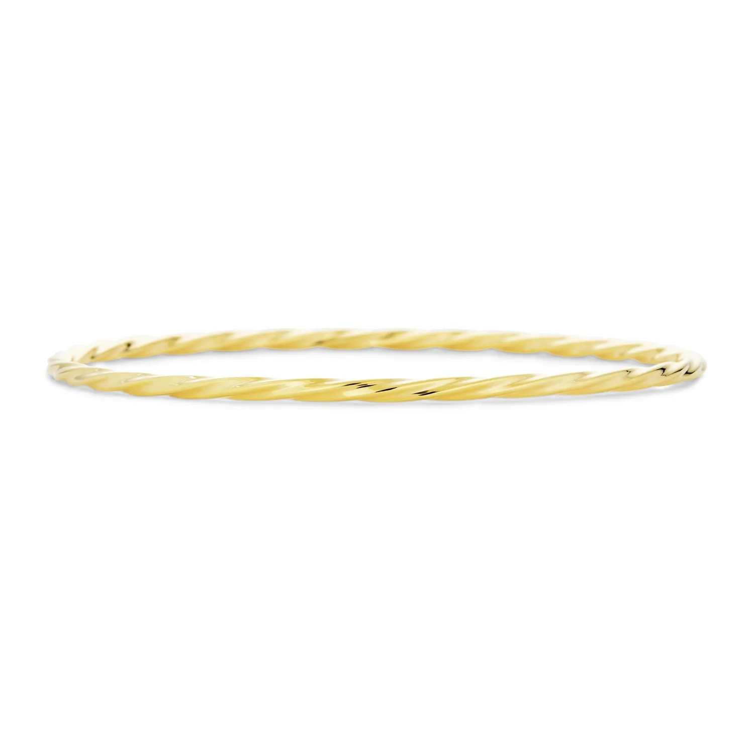 Simple Tri-Color Twist Bangle Bracelet, Rose Gold & Silver Plated, Stacking Style