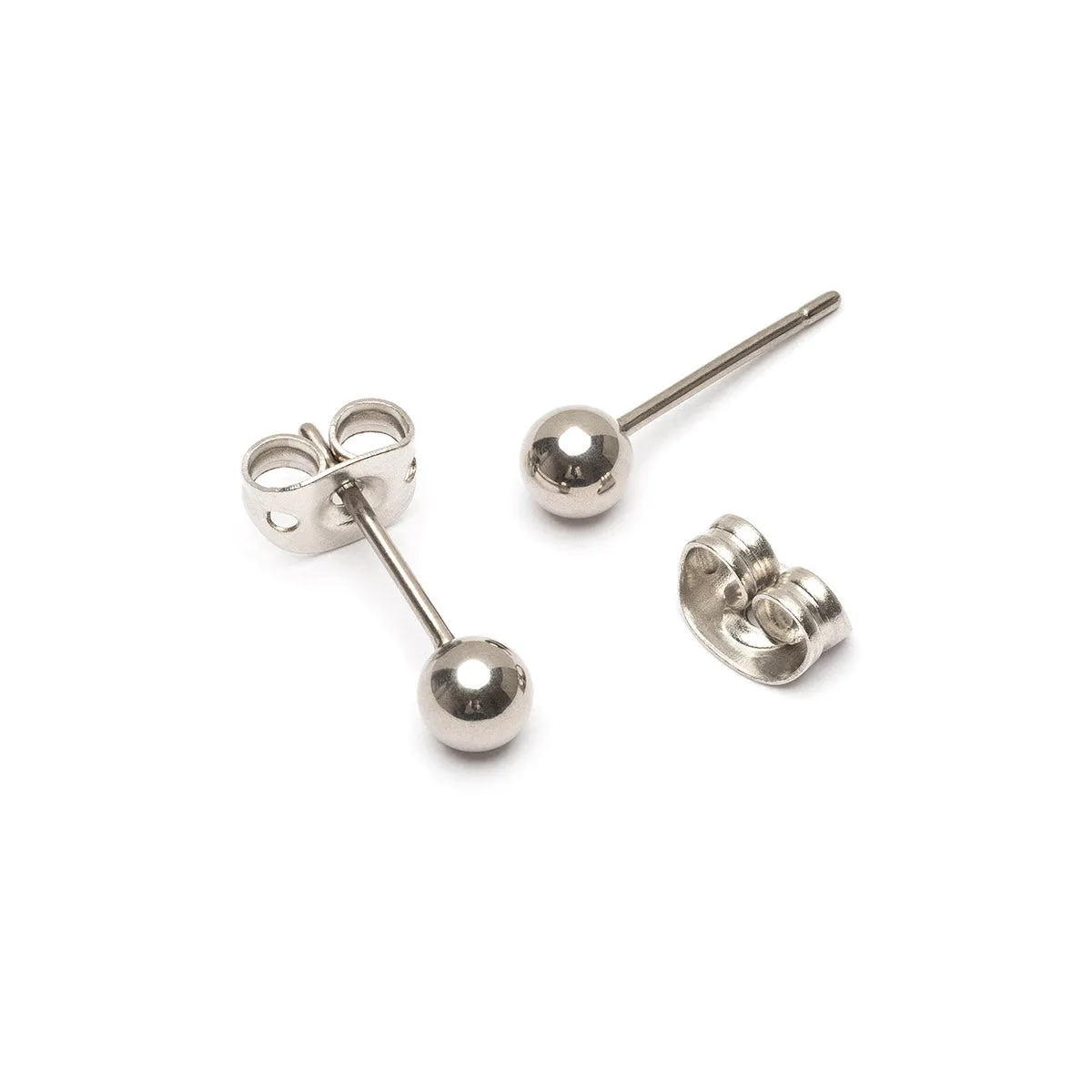 Small Ball Titanium Stud Earrings