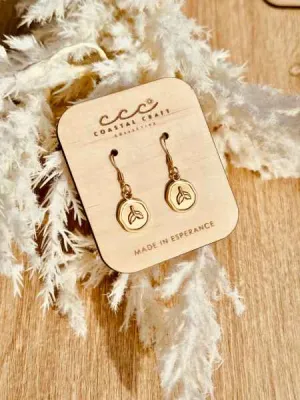 Solid Circle Whale Tail Drop Earring