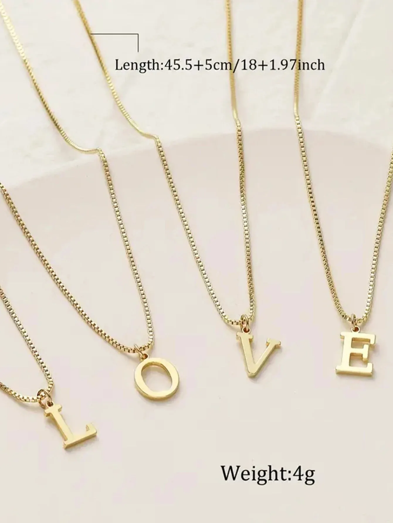 Stainless Steel Name Initial Necklaces