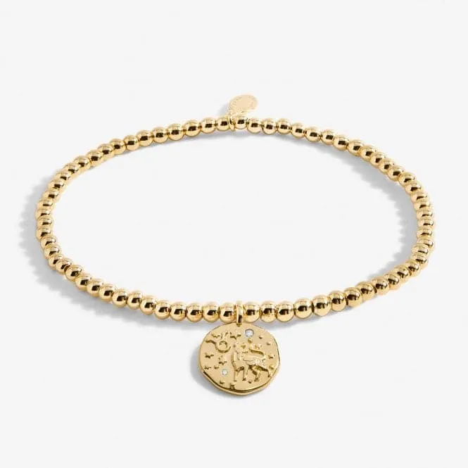 Star Sign A Little Taurus Gold Plated 17.5cm Stretch Bracelet 6804