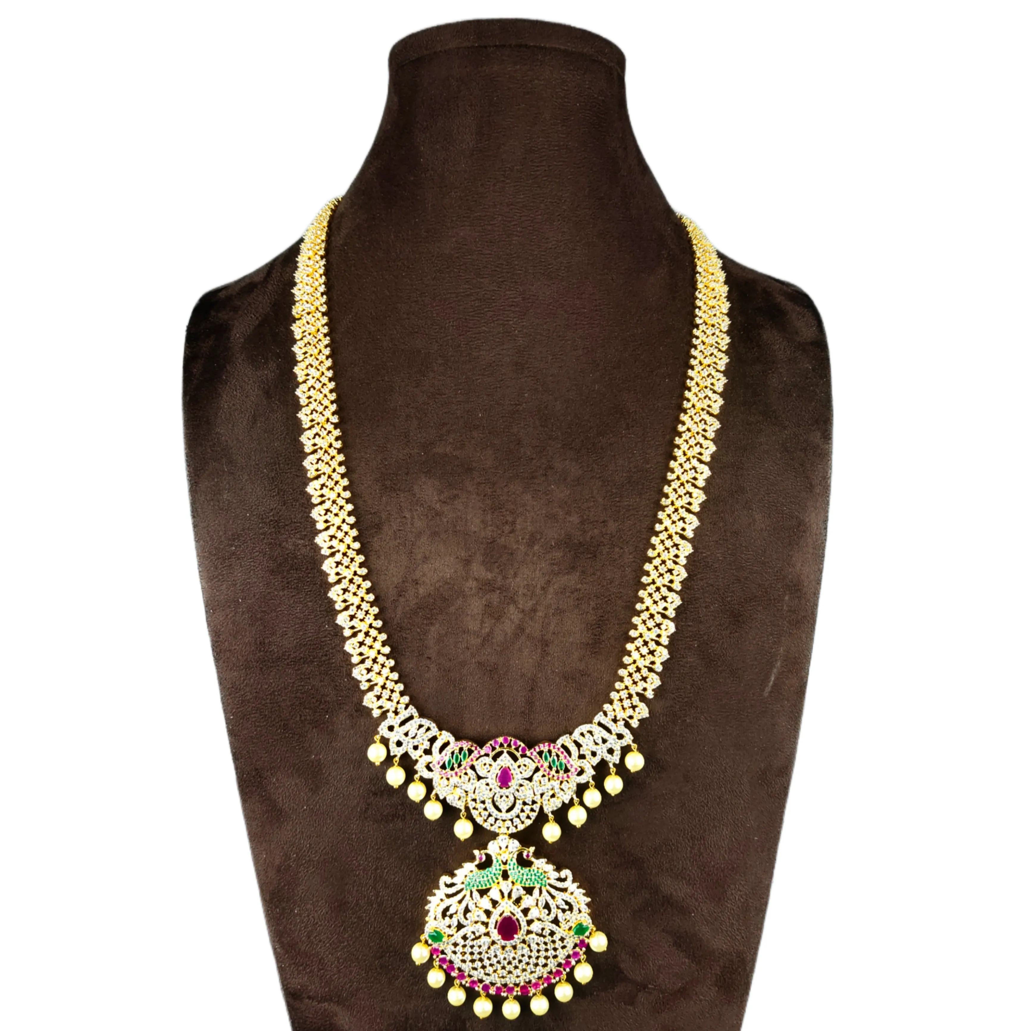 Stylish Cz Long Haram By Asp Fashion Jewellery