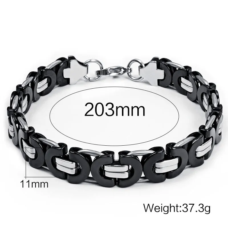 Vintage Stainless Steel Hand Bracelet For Men Jewelry Chunky Special Biker Bicycle Motorcycle Chain