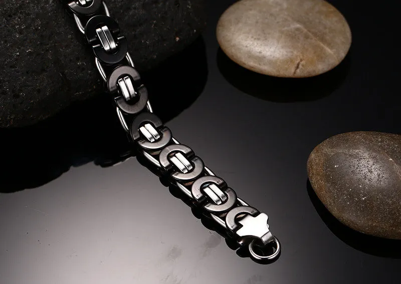 Vintage Stainless Steel Hand Bracelet For Men Jewelry Chunky Special Biker Bicycle Motorcycle Chain